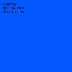 #0357FE - Blue Ribbon Color Image
